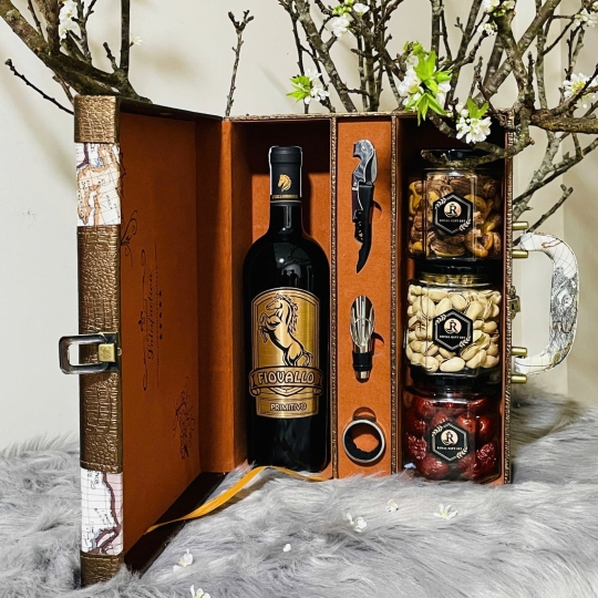 SET VANG HẠT KÈM HỘP DA